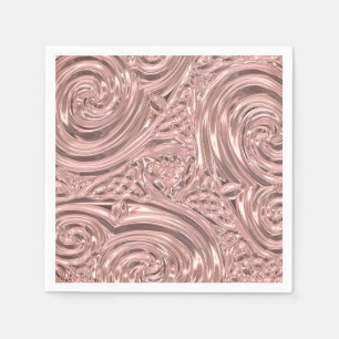Rose gold pink elegant victorian napkin