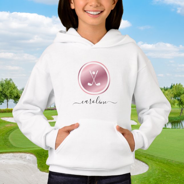 Rose Gold Pink Girl Golf Custom Name Kid's (Creator Uploaded)