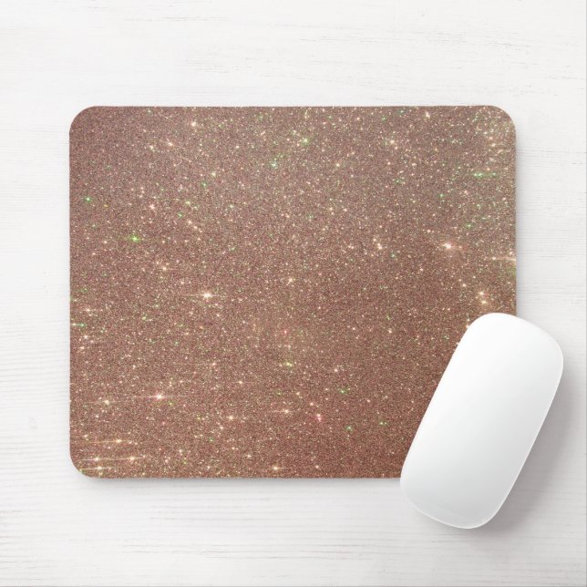 Rose Gold Pink Glitter Mouse Pad (With Mouse)
