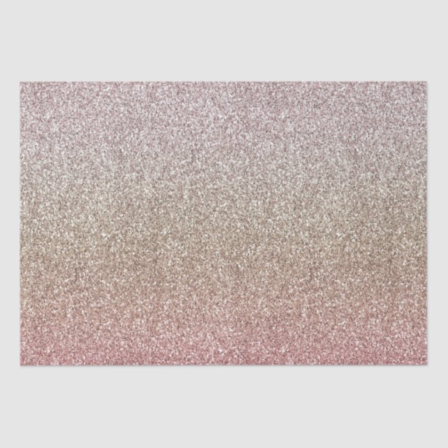 Rose Gold Pink Glitter Tissue Paper (Front)