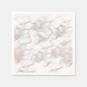 Rose Gold Pink Marble Modern Chic Trendy Party Napkin