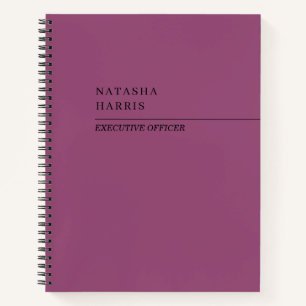 Rose Gold Pink Modern Business Gift notebook