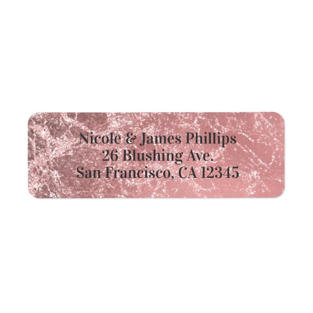Rose Gold Pink Modern Trendy Glam Marble Chic (Front)