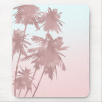 Rose Gold Pink Palms Beach Ombre Palm Trees Girly