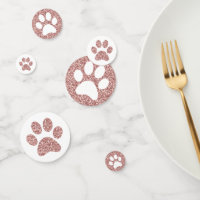 Rose Gold Pink Paw Prints Puppy Kitty Animal Track