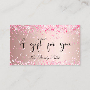 Rose gold pink qr code business gift certificate 