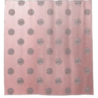 Rose Gold Pink Shine Glam Polka Dots Modern Chic