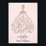 Rose Gold Pink Sparkle Dress Sweet 16th Birthday Invitation<br><div class="desc">Pink Rose Gold Sparkle GIitter Dress Sweet Sixteen 16th Birthday Invitation
The design features a laser cut rose gold glitter ball gown dress with sparkle confetti accents.</div>