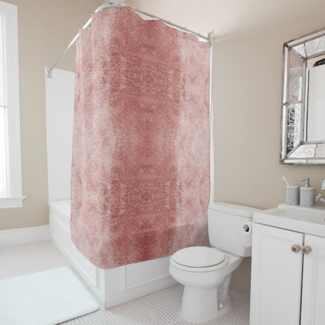 Rose gold pink velvet Shower Curtains  or velour (In Situ)