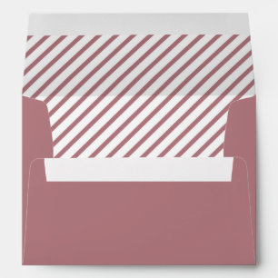 Rose Gold Pink White Striped Pattern Envelope