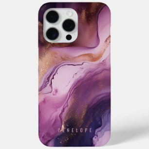 Rose gold purple marble girly IPhone case
