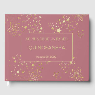 Rose Gold Quinceanera Guest Book