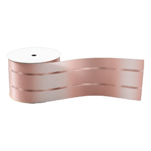 Rose Gold Ribbon Bow Bridal Shower Grosgrain Ribbon