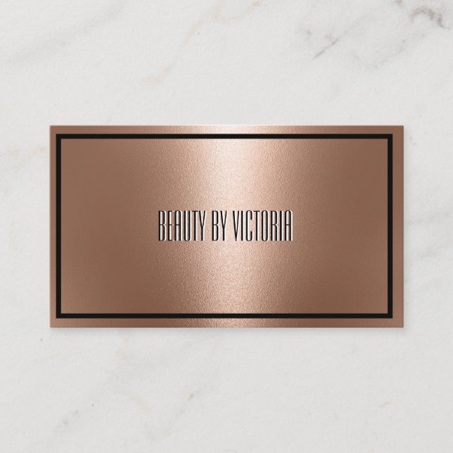 Rose Gold rosegold minimalist elegant and modern Business Card (Front)