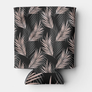 Rose gold safari, palm leaf paper. can cooler