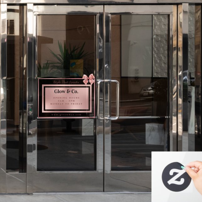 Rose Gold Salon  | Elegant Beauty Studio Sign (Office Door)