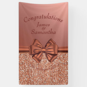 Rose Gold Satin Bow – Banner