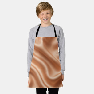 Rose Gold Satin Silk Abstract Luxury Pattern Apron