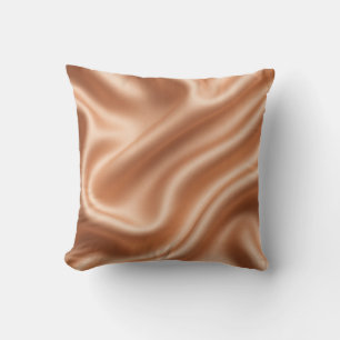 Rose Gold Satin Silk Abstract Luxury Pattern Cushion
