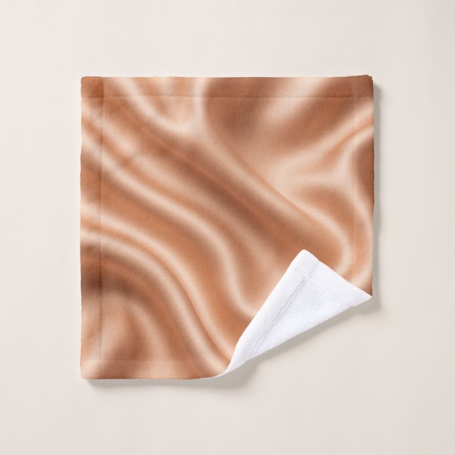 Rose Gold Satin Silk Abstract Luxury Pattern Wash Cloth (Wash Cloth)