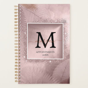 Rose Gold Script Monogram  Planner