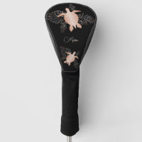 Rose Gold Sea Turtle Black Your Name