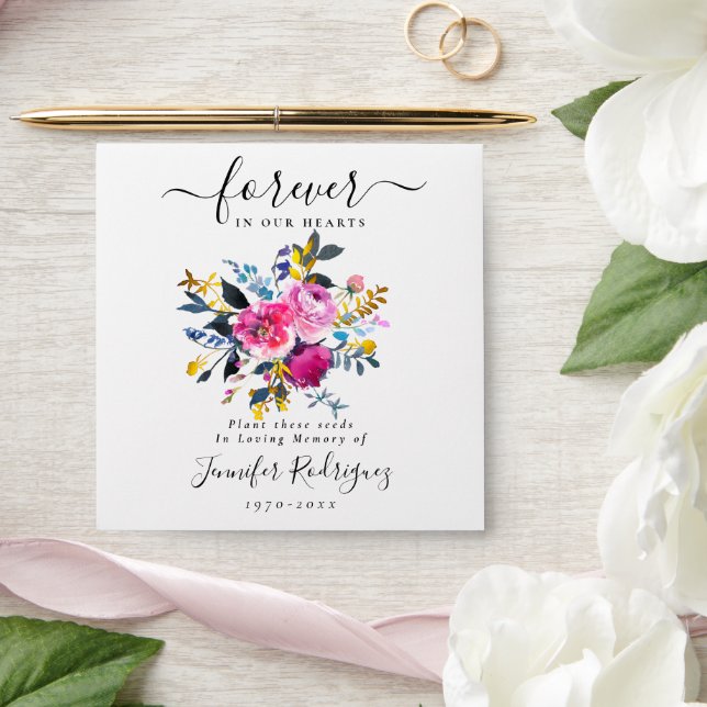 Rose Gold Seed Packet Memorial Funeral Envelope (Wedding)