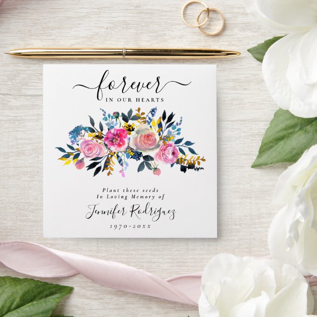 Rose Gold Seed Packet Memorial Funeral Envelope (Wedding)