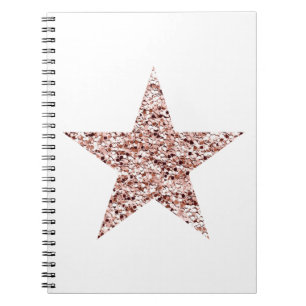 Rose Gold Sequin Twinkle Clipart Shining Star Clip Notebook