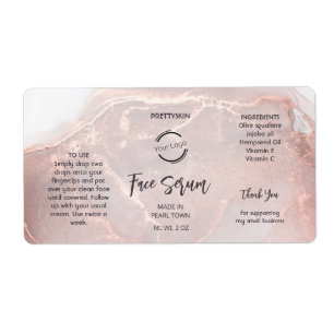 Rose Gold Serum Label