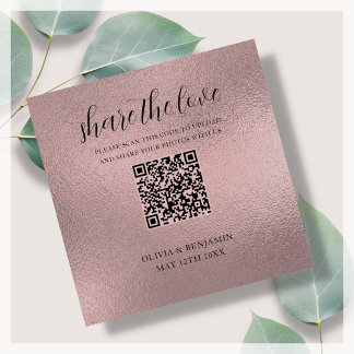 Rose Gold | Share The Love QR Code Enclosure Card