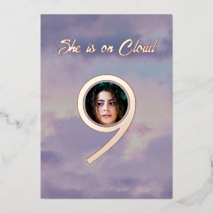 rose gold she is on cloud 9 photo bridal shower