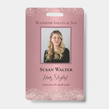 Rose Gold Signature Elegance Employee IDs