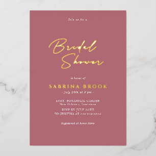 Rose Gold Simple Minimalist Bridal Shower