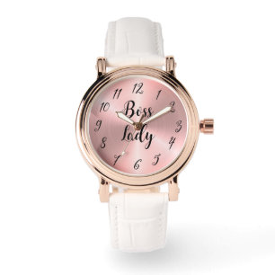 Rose Gold Sleek Ombre Pink Boss Lady Watch