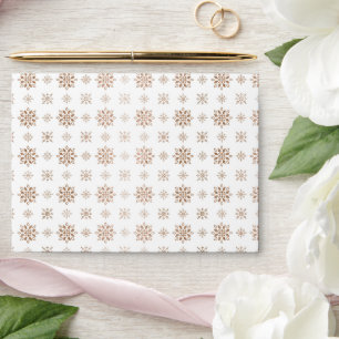 Rose Gold Snowflakes Pattern Envelope