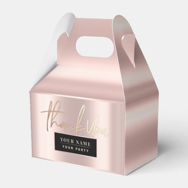 Rose Gold Sophisticated Favour Boxes (Front Side)