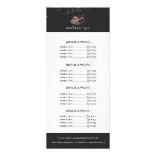 Rose Gold Spa Logo Pricing Services Rack Card