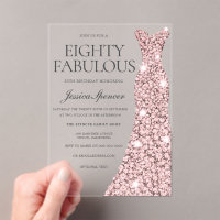 Rose Gold Sparkle Dress 80th Birthday