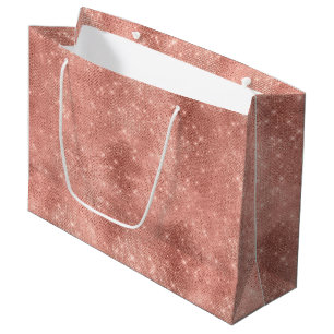 Rose Gold Sparkle Glitz Large Gift Bag