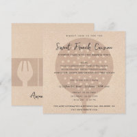 ROSE GOLD SPOON FORK COOKING CLASS INVITE TEMPLATE