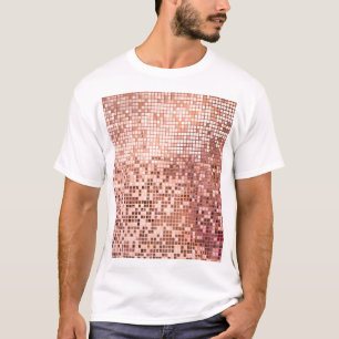 Rose gold: square mosaic tiles. T-Shirt
