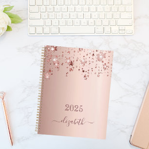 Rose gold stars blush pink 2025 planner