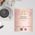 Rose gold stars business logo qr code instagram flyer<br><div class="desc">Personalise and add your business logo,  name,  address,  your text,  your own QR code to your instagram account. A rose gold gradient background,   decorated with stars.</div>