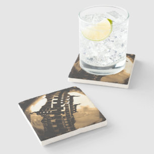 Rose Gold Steampunk  Stone Coaster