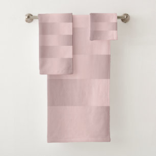 Rose-gold stripes pattern bath towel set