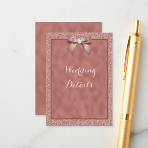 Rose Gold & Stylish Glitter Details Enclosure Card