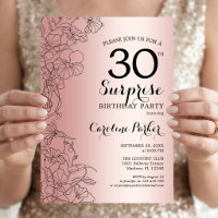 Rose Gold Surprise 30th Birthday Party