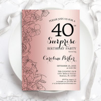 Rose Gold Surprise 40th Birthday Party
