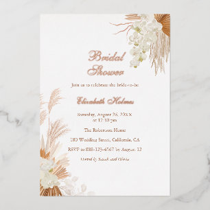 Rose Gold Terracotta Pampas Grass Bridal Shower